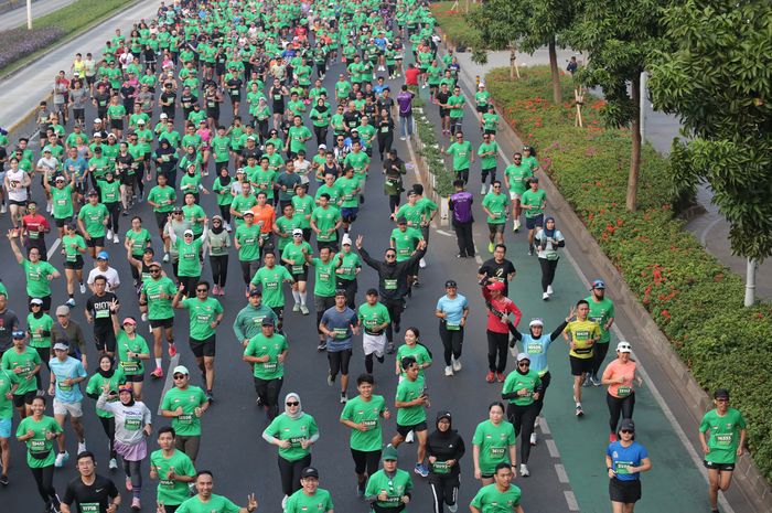 Milo Active Run 2023 Jakarta Series yang diselenggarakan di Gelora Bung Karno, Jakarta, pada Minggu (8/10/2023).
