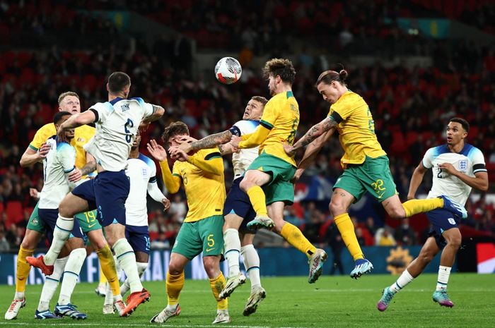 Timnas Inggris berhasil memetik kemenangan tipis 1-0 atas timnas Australia pada laga FIFA Matchday, Jumat (13/10/2023) atau Sabtu dini hari WIB.