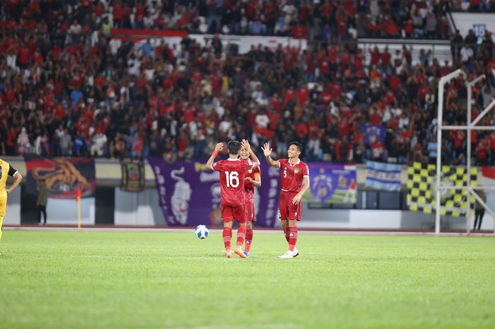 Timnas Indonesia vs Brunei Darussalam pada laga leg kedua putaran pertama Kualifikasi Piala Dunia 2026 Zona Asia, di Stadion Hassanal Bolkiah, Bandar Seri Begawang, Selasa (17/10/2023).