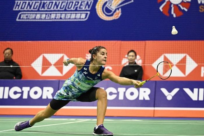 Pebulu tangkis tunggal putri Spanyol, Carolina Marin, melaju ke semifinal Indonesia Open 2024