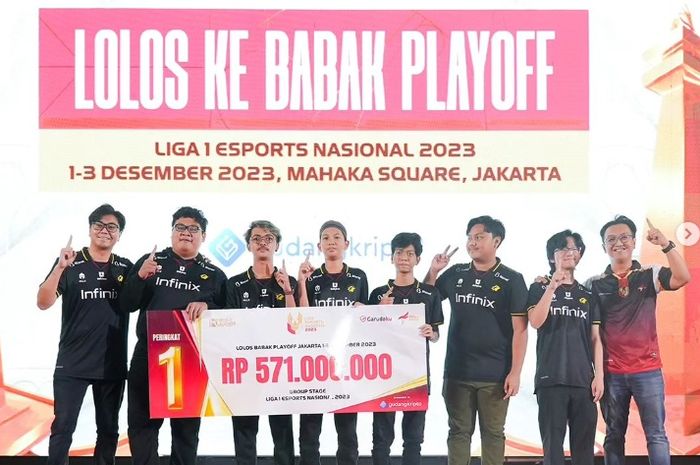 Enam tim berhasil lolos ke babak play-off Liga Esports Nasional.