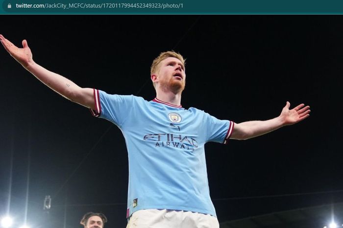 Playmaker Man City, Kevin De Bruyne, masuk daftar cedera mengkhawatirkan sehingga tidak bisa menjadi pelayan Erling Haaland.