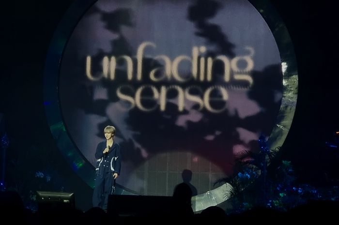 Konser solo Unfading Sense Yesung Super Junior di The Kasablanka Hall, Jakarta, Jumat (10/11/2023).