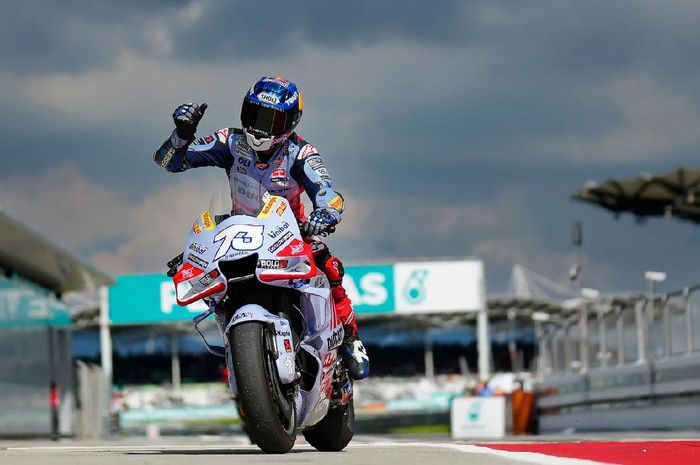 Pembalap Gresini Racing, Alex Marquez berhasil meraih podium kedua pada balapan MotoGP Malaysia 2023 di Sirkuit Sepang, Malaysia, Minggu, 12 November 2023