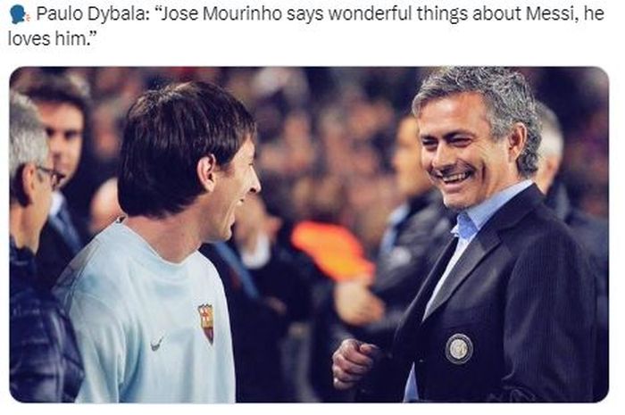 Lionel Messi dan Jose Mourinho