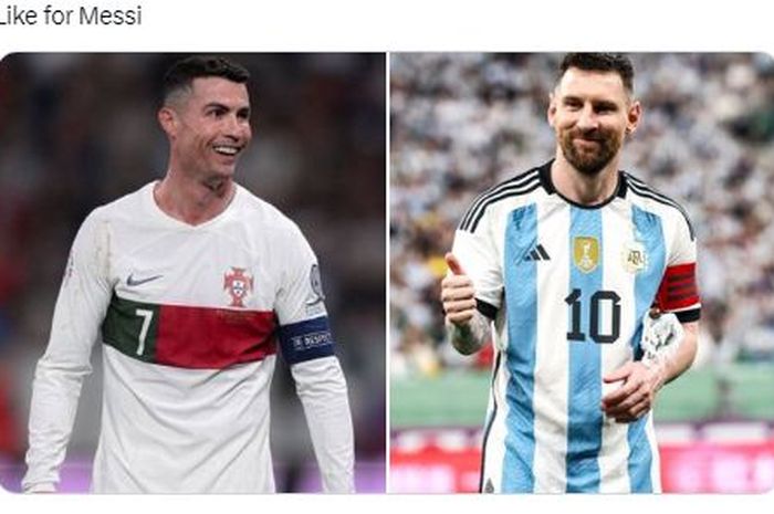 Cristiano Ronaldo dan Lionel Messi.