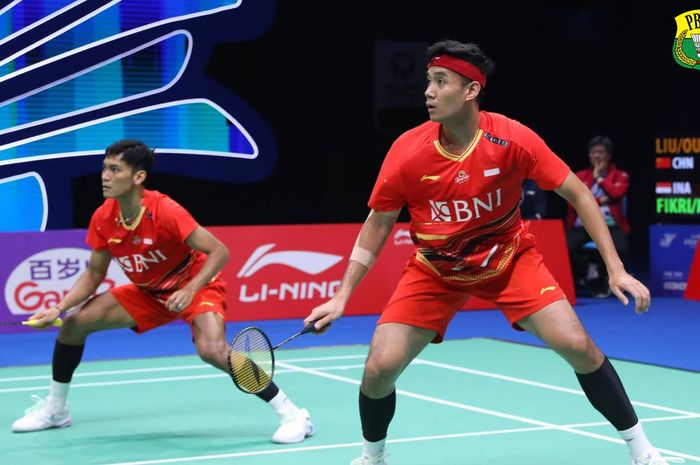 Ganda putra Indonesia, Muhammad Shohibul Fikri/Bagas Maulana, harus tersisih dari babak pertama China Masters 2023.