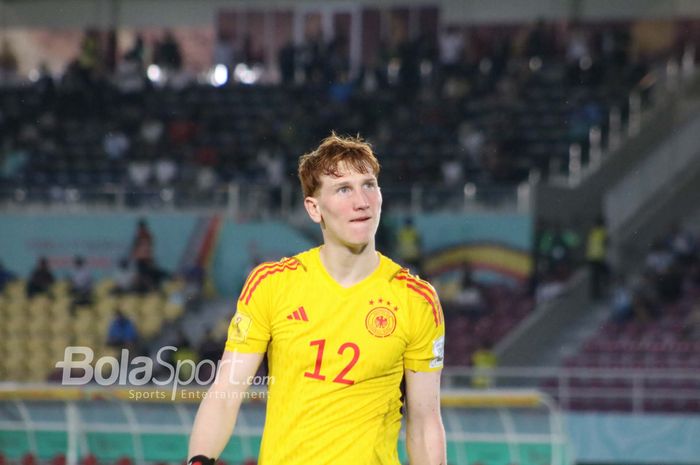 Kiper timnas U-17 Jerman, Konstantin Heide, merasa random saat menerima penghargaan man of the match meski baru sekali main di Piala Dunia U-17 2023.