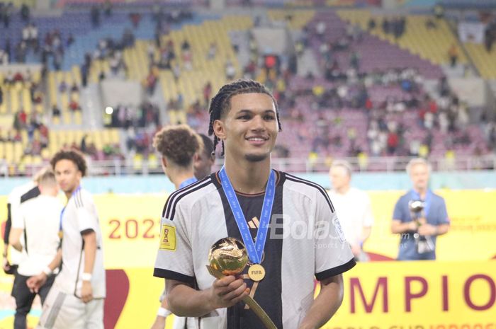 Pamer selebrasi Cristiano Ronaldo di final, striker timnas Jerman, Paris Brunner, sudah menyangka dirinya bakal jadi Pemain Terbaik Piala Dunia U-17 2023.