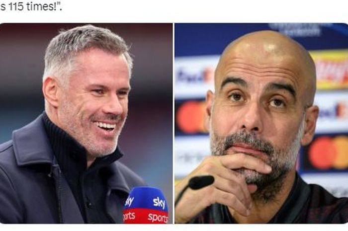 Jamie Carragher dan Pep Guardiola.