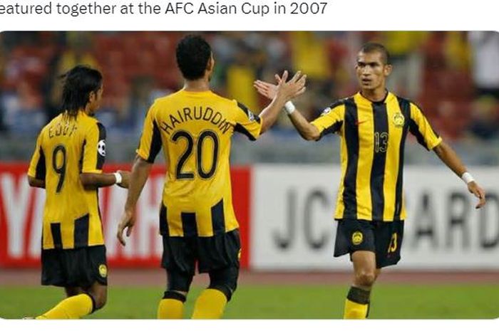 Para pemain Timnas Malaysia di Piala Asia 2007.