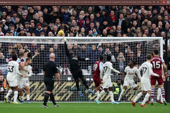 Manchester United menelan kekalahan dari West Ham United pada lanjutan Liga Inggris 2023-2024.