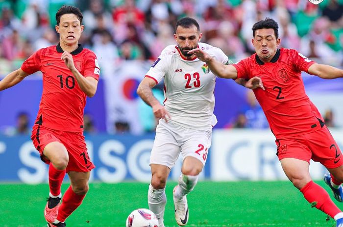 Suasana pertandingan Korea Selatan vs Yordania pada matchday kedua Grup E Piala Asia 2023 di Stadion Al Thumama, Qatar, Sabtu (20/1/2024).