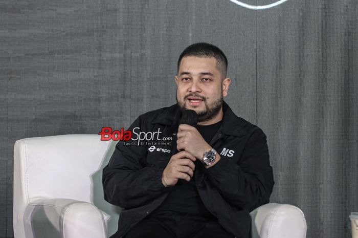 CEO (Chief Executive Officer) Erigo, Muhammad Sadad, saat memberikan keterangan awak media di Ganara Art Space, FX Sudirman, Jakarta, Senin (22/1/2024).