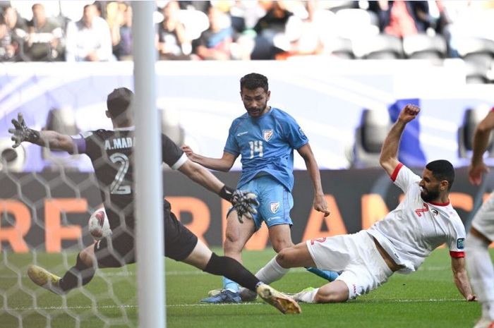 Suasana pertandingan antara Suriah melawan India dalam laga penyisihan Grup B Piala Asia 2023, Selasa (23/1/2024).