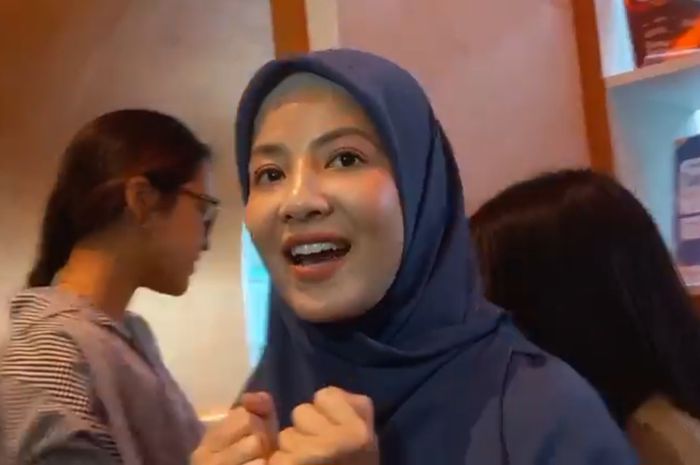 Natasha Rizky ketika ditemui di kawasan Thamrin, Jakarta Pusat, Jumat (2/2/2024).
