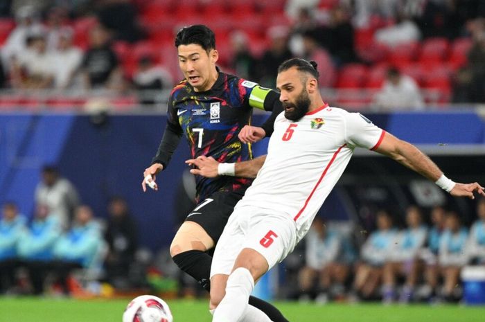 Suasana laga semifinal Piala Asia 2023 antara Yordania vs Korea Selatan di Stadion Ahmad bin Ali, Al Rayyan, Selasa (6/2/2024) malam WIB