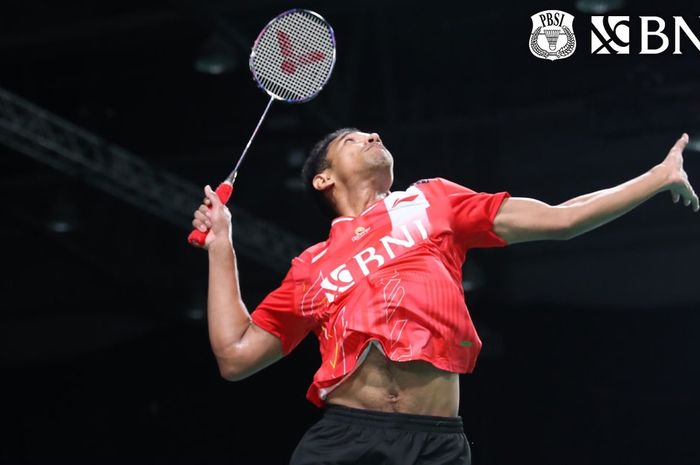 Tunggal putra Indonesia, Chico Aura Dwi Wardoyo, saat melawan Lee Yun-gyu dari Korea Selatan pada Kejuaraan Beregu Asia 2024 di Setia City Convention Center, Selangor, Malaysia, 15 Februari 2024.