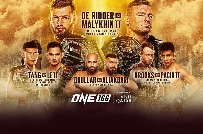 ONE 166: Qatar akan menggelar 3 perebutan sabuk juara ONE Championship pada 1 Maret 2024.