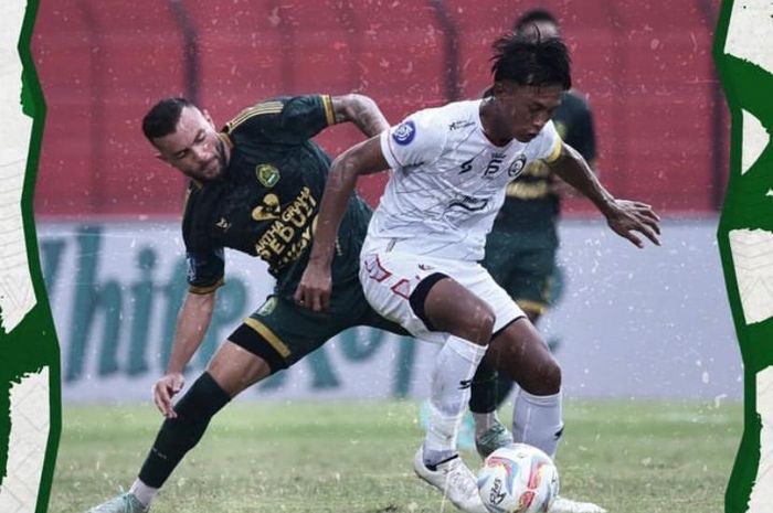 Persikabo 1973 vs Arema FC pada pekan ke-27 Liga 1 2023/2024 di Stadion Sultan Agung, Bantul, Yogyakarta, Jumat (1/3/2024). 