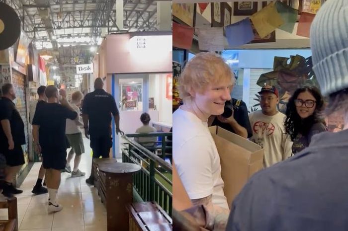  Seorang wanita tak sengaja bertemu Ed Sheeran di Pasar Santa