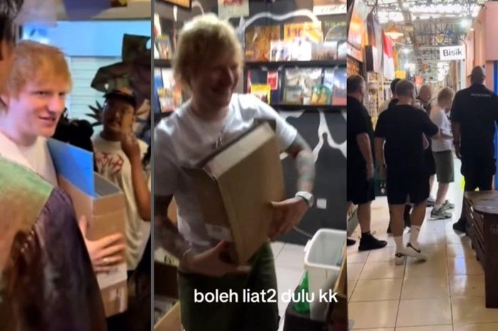 Hoki Seumur Hidup Kepake, Niat Temani Suami, Wanita Ini Malah Ketemu Ed Sheeran di Pasar Santa dan Dapat Hadiah Ini