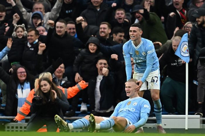 Duo Erling Haaland-Phil Foden menjadi mimpi buruk Man United dan berhasil membawa Manchester City menang pada duel Liga Inggris di Etihad Stadium (3/3/2024).