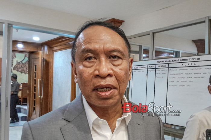 Wakil Ketua PSSI, Zainudin Amali, saat ditemui awak media di Komisi X DPR RI, Senayan, Jakarta, Kamis (7/3/2024).