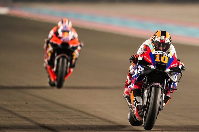 Pembalap Repsol Honda, Luca Marini dan pembalap Red Bull KTM, Jack Miller menjadi dua pembalap yang finis paling belakang pada MotoGP Qatar 2024