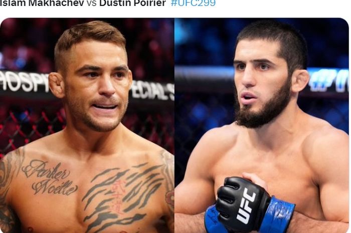 Ada peluang Dustin Poirier (kiri) kalahkan Islam Makhachev (kanan) di UFC 302 menurut pelatih, Matt Brown.