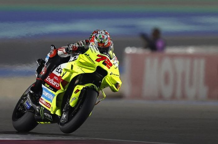 Pembalap Pertamina Enduro VR46,  Marco Bezzecchi, pada balapan MotoGP Qatar 2024 di Sirkuit Lusail, Minggu (10/3/2024).