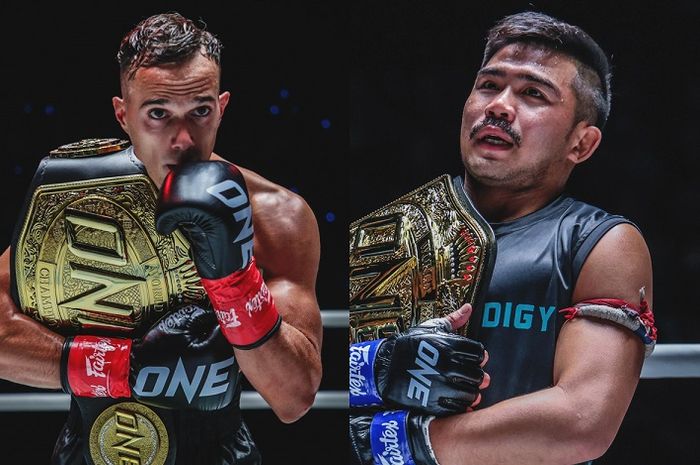 Jonathan Di Bella (kiri) akan memperebutkan sabuk juara kelas jerami kickboxing ONE Championship melawan Prajanchai PK Saenchai di ONE Friday Fights 68 pada Jumat (28/6/2024) di Bangkok.