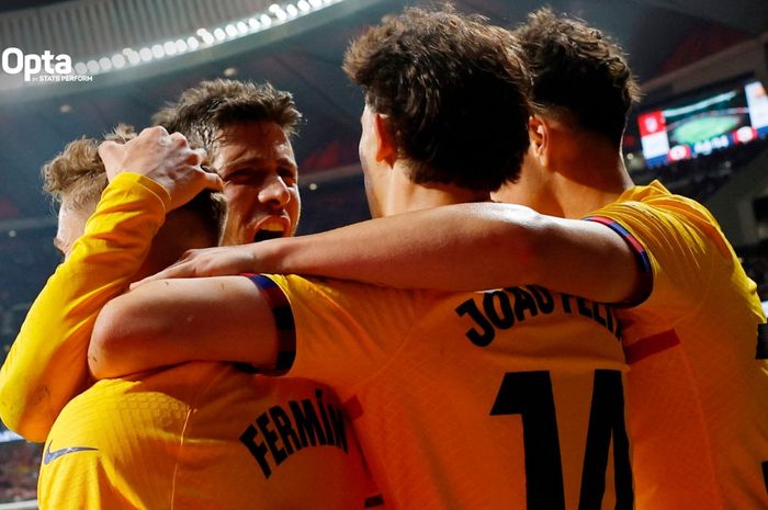 Barcelona meraih kemenangan 3-0 atas Atletico Madrid pada jornada ke-29 Liga Spanyol 2023-2024 di Stadion Civitas Metropolitano, Minggu (17/3/2024).