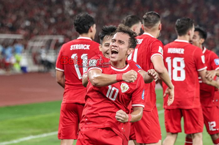 Egy Maulana Vikri merayakan gol yang dicetaknya saat Timnas Indonesia melawan Vietnam di laga Grup F  Kualifikasi Piala Dunia 2026, Kamis (21/3/2024) di Jakarta. 