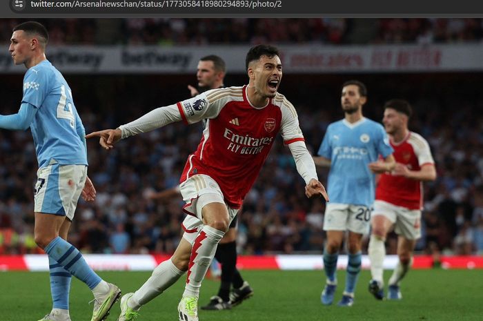 Arsenal dan Man City bakal saling bentrok pada matchday ke-31 Liga Inggris 2023-2024.