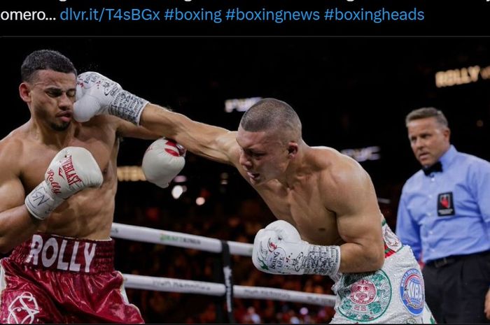 Rolando Romero (kiri) buka suara atas kekalahan TKO yang diderita dari Mike Tyson asal Meksiko, Isaac Cruz (kanan).
