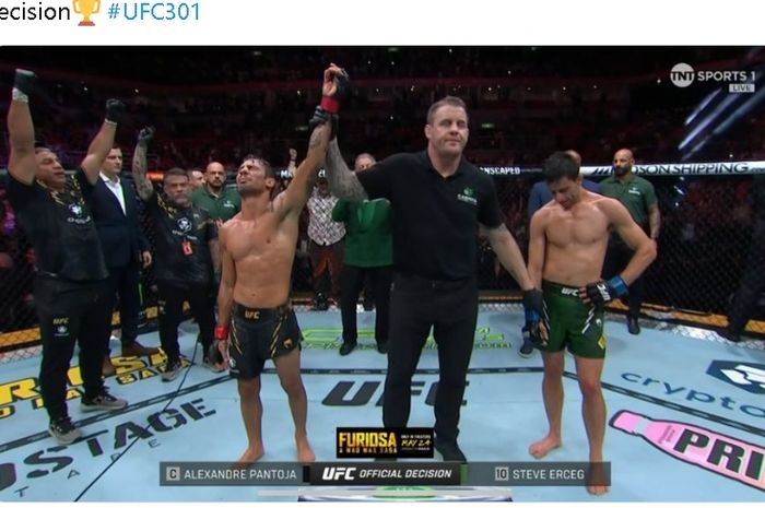 Alexandre Pantoja mengalahkan Steve Erceg di UFC 301 walau tak berhasil dapat bonus penampilan