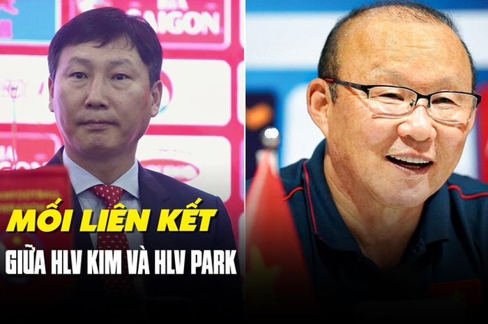 Kim Sang-sik (kiri) ingin lepas dari bayang-bayang Park Hang-seo usai ditunjuk sebagai pelatih Timnas Vietnam.