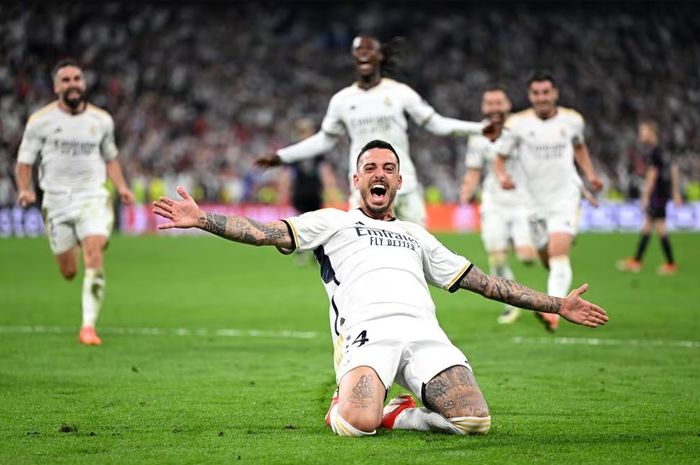 Real Madrid berhasil lolos ke final Liga Champions 2023-2024 usai mengalahkan Bayern Muenchen di Stadion Santiago Bernabeu, Rabu (8/5/2024).