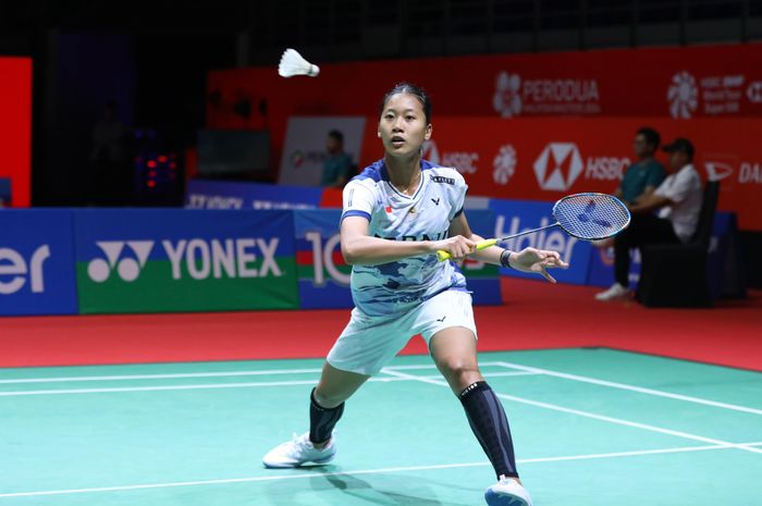 Pebulu tangkis tunggal putri Indonesia, Putri Kusuma Wardani, pada babak kedua Malaysia Masters 2024 di Axiata Arena, Bukit Jalil, Kamis (23/5/2024).