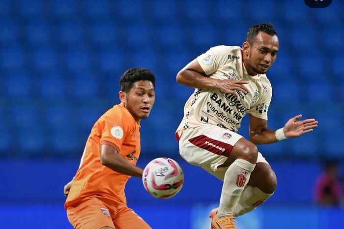 Suasana pertandingan antara Borneo  FC vs Bali United di Stadion Batakan, Balikpapan, pada Kamis (30/5/2024).