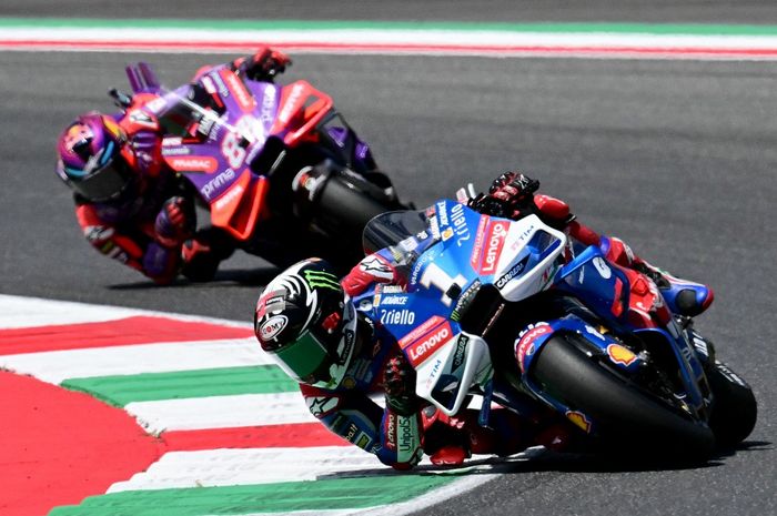 Pembalap Ducati, Francesco Bagnaia berhasil memenangi MotoGP Italia 2024 di Sirkuit Mugello, Minggu (2/6/2024)