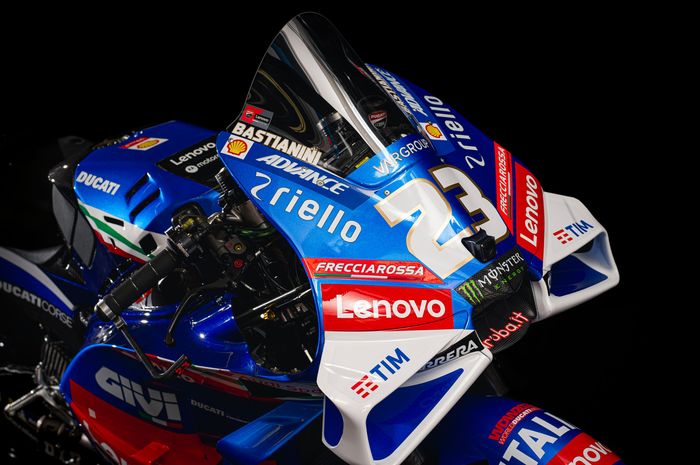 Tim pabrikan Ducati Lenovo akan tampil dalam livery khusus berwarna biru pada balapan MotoGP Italia 2024.