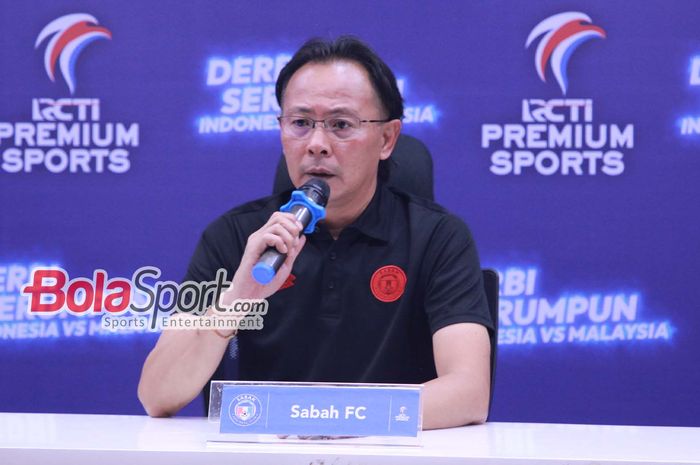 Pelatih Sabah FC, Ong Kim Swee dalam sesi jumpa pers seusai pertandingan kontra PSIS, Minggu (2/6/2024).