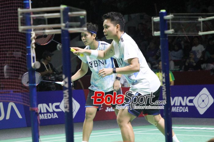 Ganda Putri Indonesia Apriyani Rahayu dan Siti Fadia Tampil Di Indonesia Open 2024, Istora Senayan, Jakarta (4/6/2024)