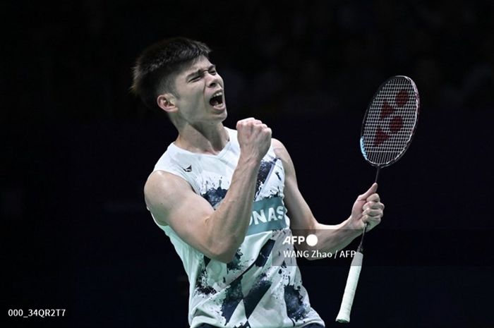 Pebulu tangkis tunggal putra Malaysia, Leong Jun Hao tampil mengejutkan di Sudirman Cup 2025