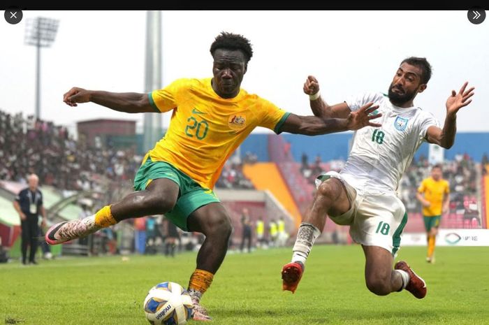 Suasana pertandingan Timnas Australia versus Timnas Bangladesh di Kualifikasi Piala Dunia 2026 zona Asia.