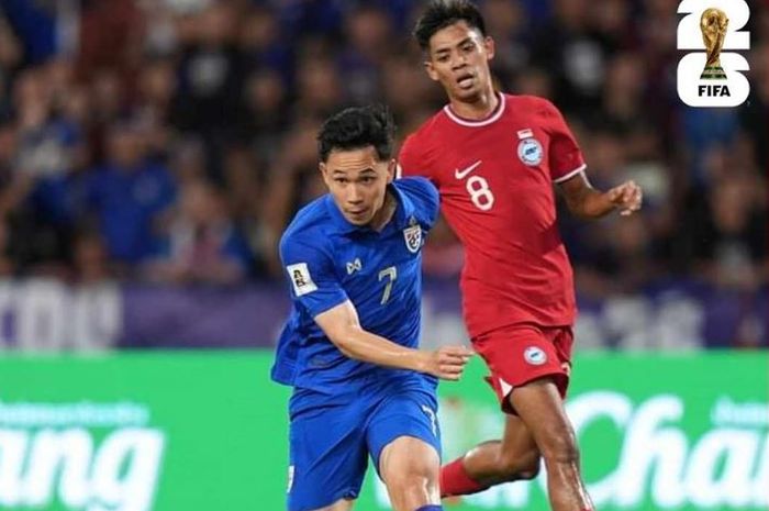 Timnas Thailand menang 3-1 atas Singapura dalam laga terakhir Grup C Kualifikasi Piala Dunia 2026.