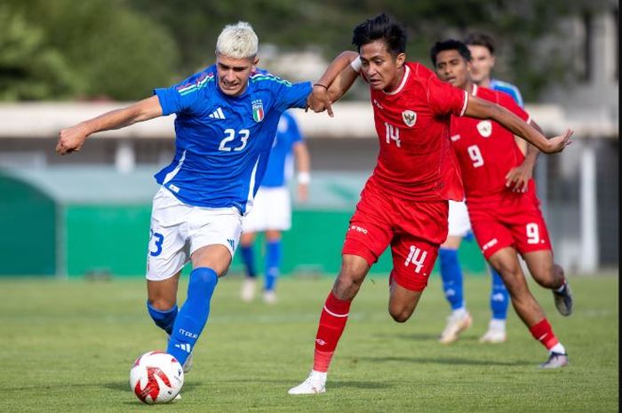 Timnas U-20 Indonesia kalah tipis 0-1 dari Italia dalam laga keempat Tournoi Maurice Revello (Toulon Cup 2024) grup B, di Stade d'Honneur Marcel Roustan, Rabu (12/6/2024).