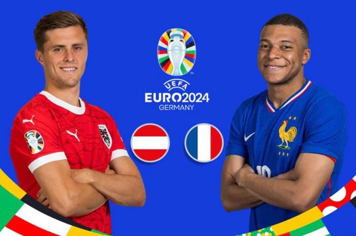 Timnas Austria berhadapan dengan Timnas Prancis di laga pertama Grup D Euro 2024.